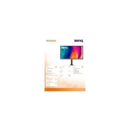 Benq Monitor 27 inches PD2706UA LED 5ms/QHD/IPS/HDMI/DP/USB