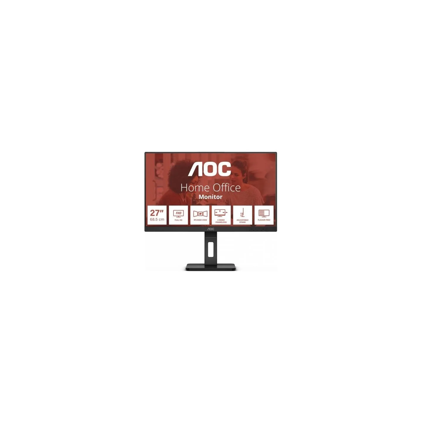AOC Monitor 27E3QAF 27 inch IPS HDMI DP Pivot Speakers