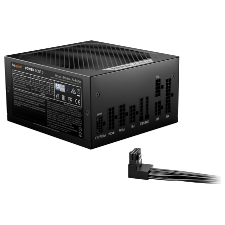 Be Quiet Power Supply|BE QUIET|POWER ZONE 2|850 Watts|Peak Power 920 Watts|Efficiency 80 PLUS PLATINIUM|MTBF 100000 hours|BP007E