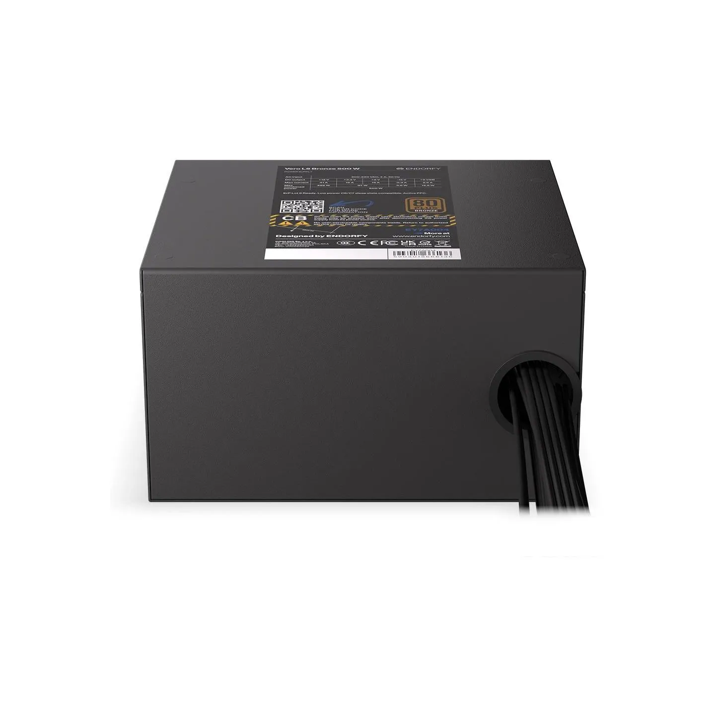 Endorfy Power Supply|ENDORFY|Vero L5 Bronze 500 W|500 Watts|Efficiency 80 PLUS BRONZE|MTBF 80000 hours|EY7A004