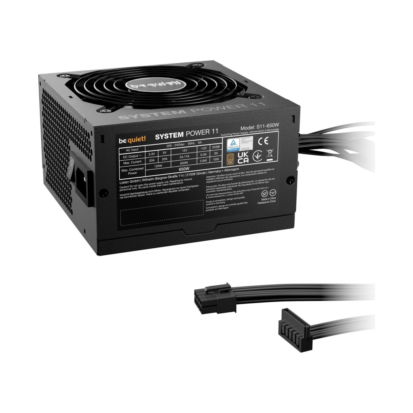 Be Quiet Power Supply|BE QUIET|ATX|PC|200 - 240 V|650 W|BP011EU
