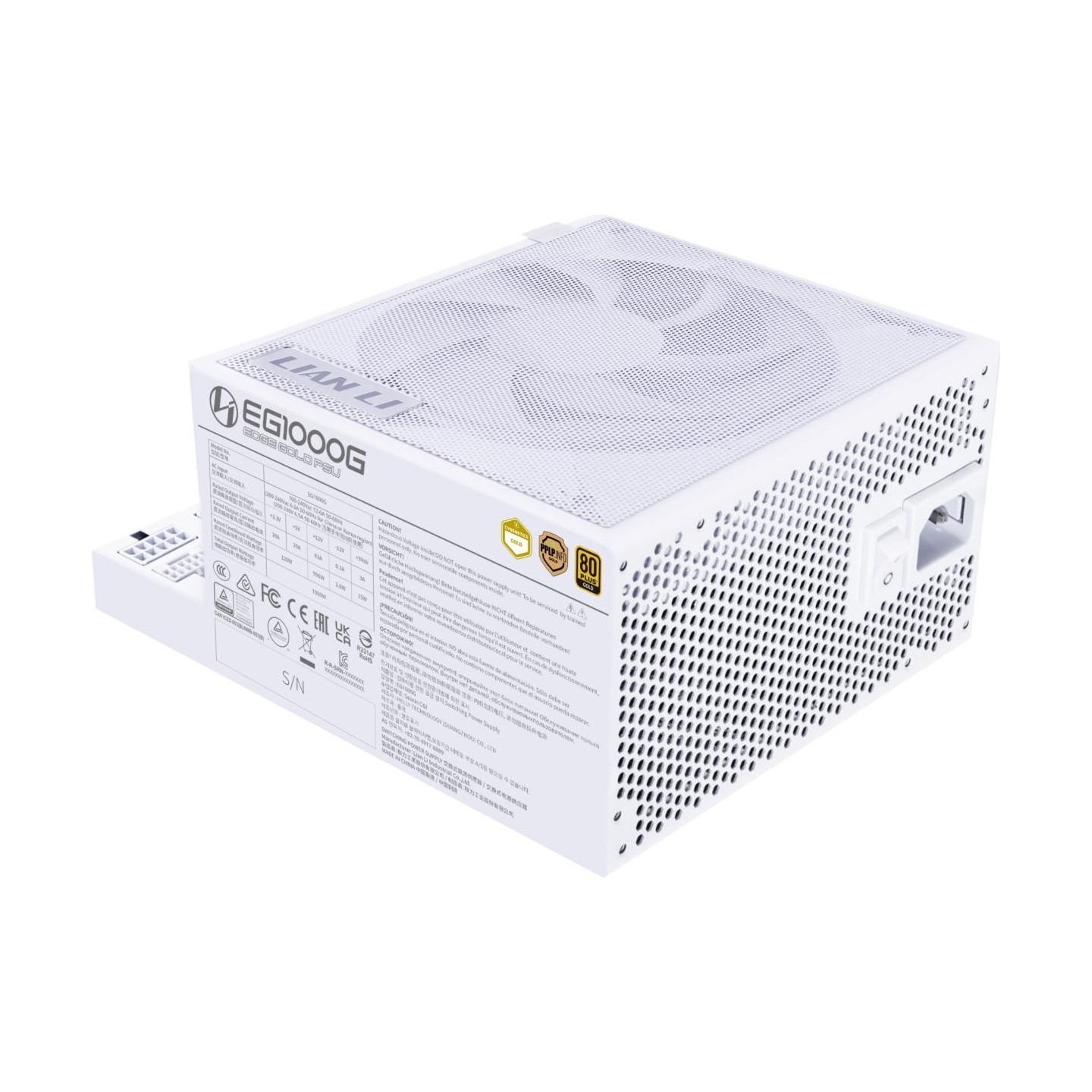 Lian Li Power Supply|LIAN LI|EDGE GOLD 1000|1000 Watts|Efficiency 80 PLUS GOLD|PFC Active|G9P.EG1000G.WH00.EU