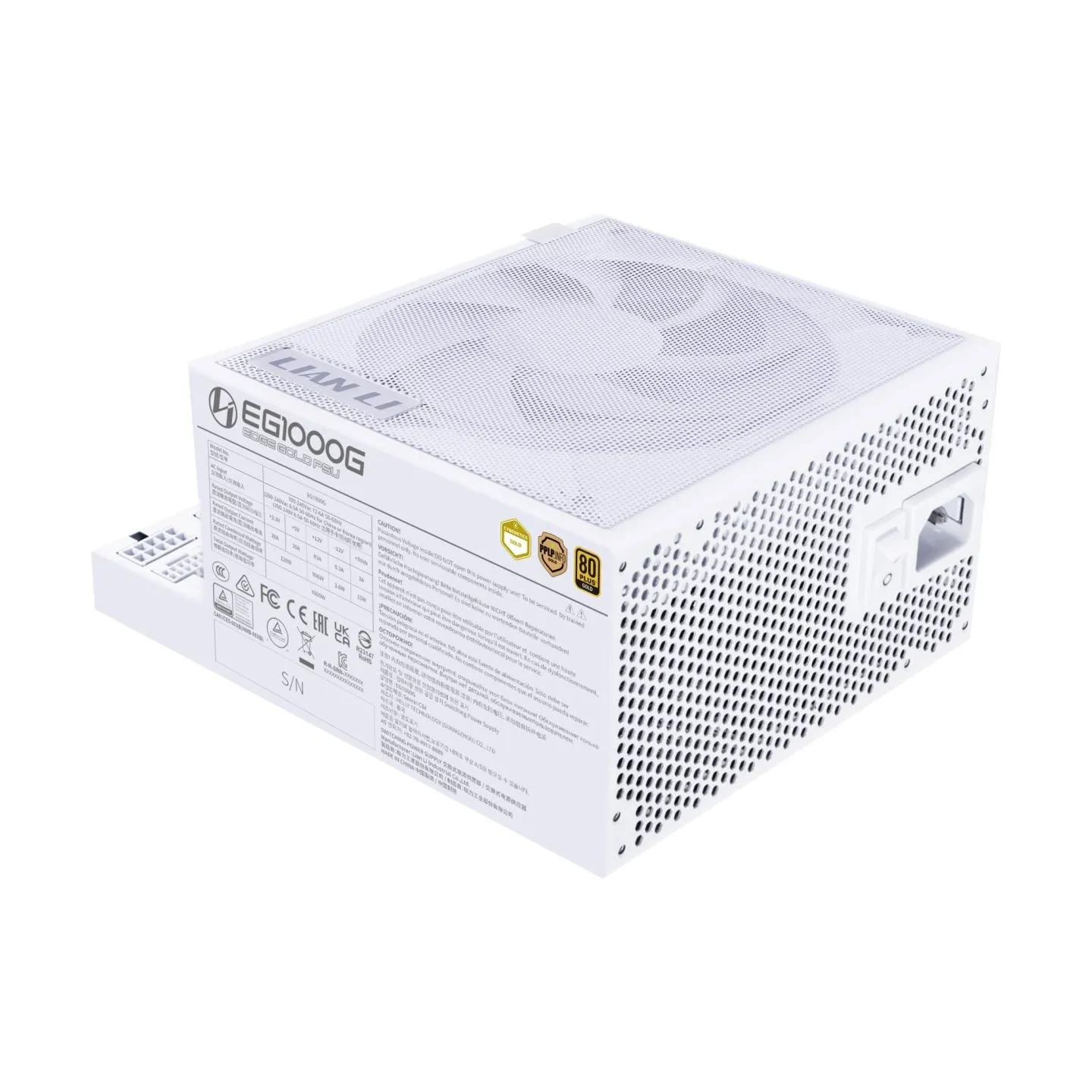 Lian Li Power Supply|LIAN LI|EDGE GOLD 1000|1000 Watts|Efficiency 80 PLUS GOLD|PFC Active|G9P.EG1000G.WH00.EU