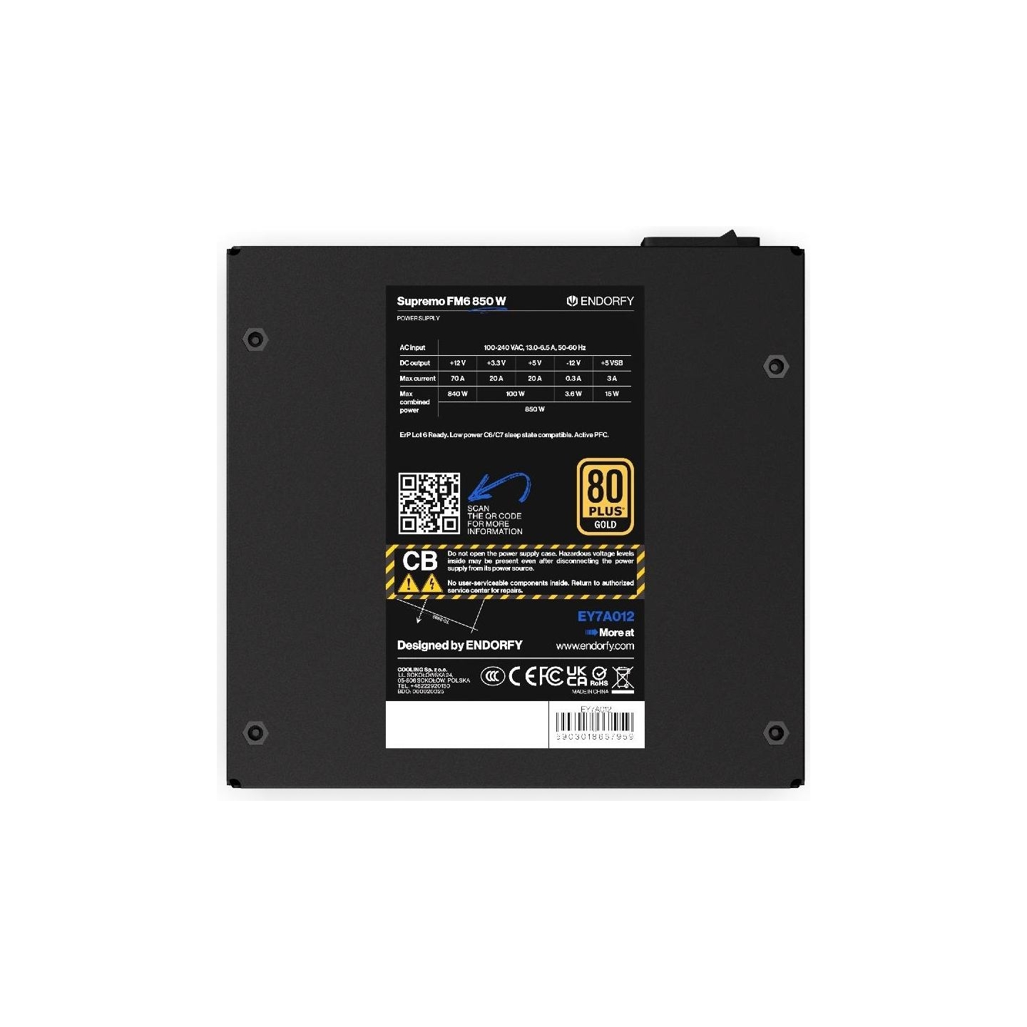 Endorfy Power supply Supremo FM6 Gold 850W EY7A012