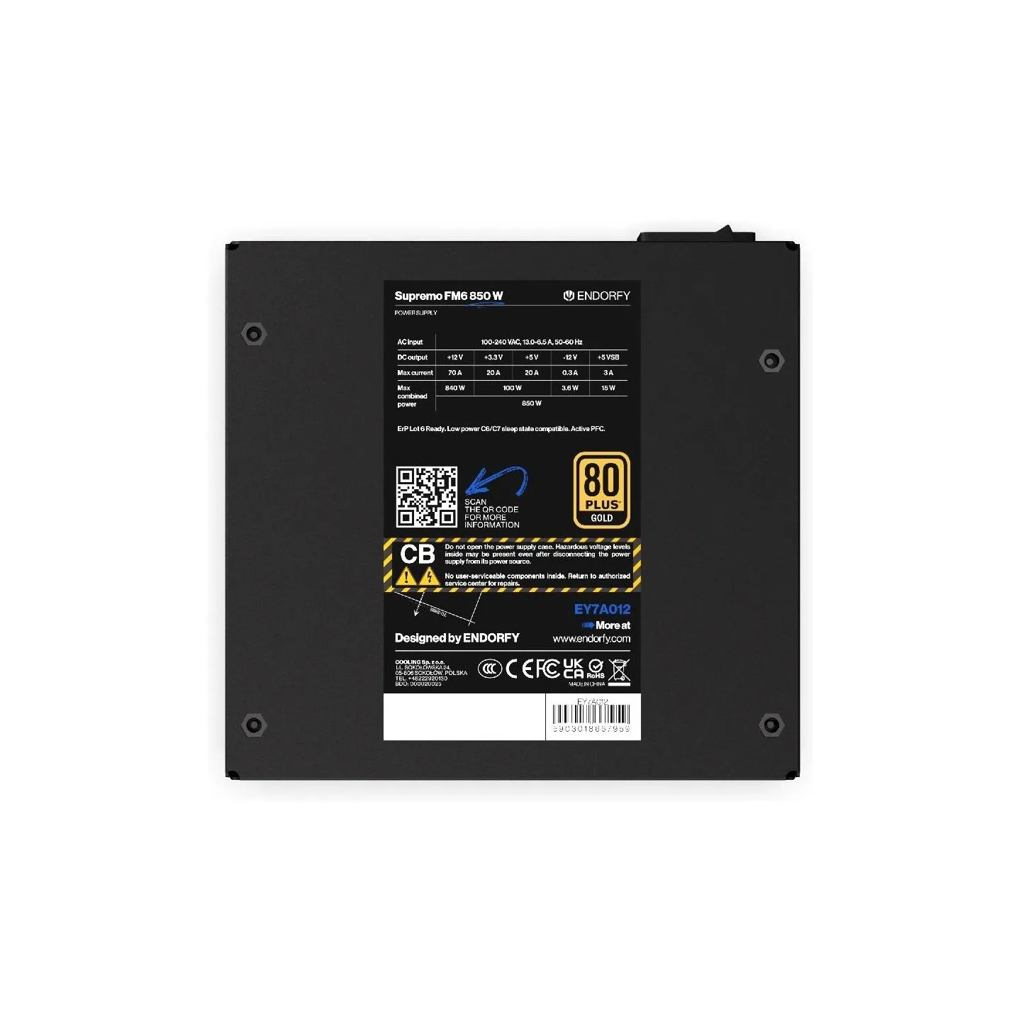 Endorfy Power supply Supremo FM6 Gold 850W EY7A012