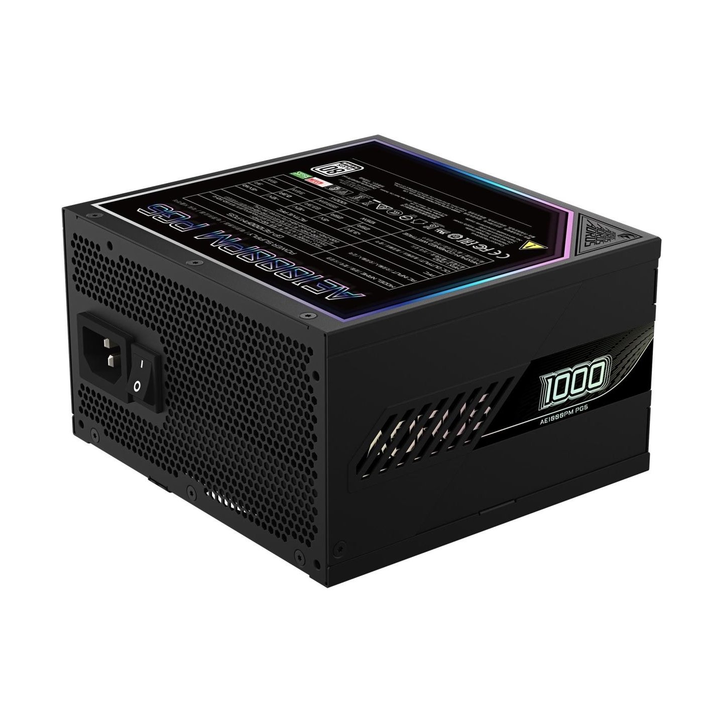 Gigabyte Power Supply|NZXT|GP-AE1000PM PG5|1000 Watts|Efficiency 80 PLUS PLATINIUM|PFC Active|MTBF 100000 hours|GP-AE1000PMPG5
