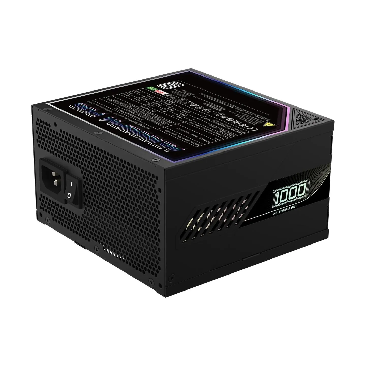 Gigabyte Power Supply|NZXT|GP-AE1000PM PG5|1000 Watts|Efficiency 80 PLUS PLATINIUM|PFC Active|MTBF 100000 hours|GP-AE1000PMPG5