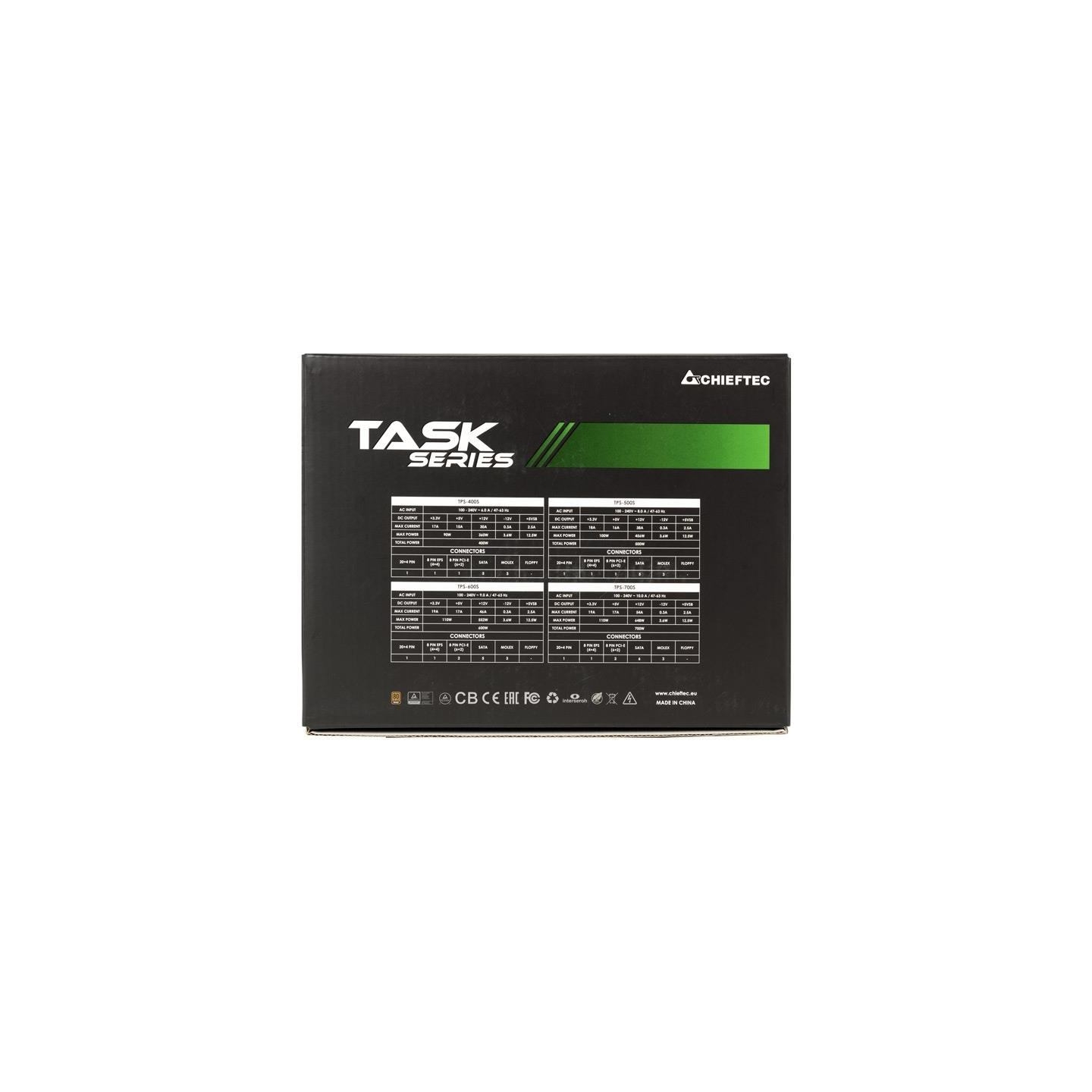 Chieftec Power Supply|CHIEFTEC|700 Watts|Efficiency 80 PLUS BRONZE|PFC Active|TPS-700S