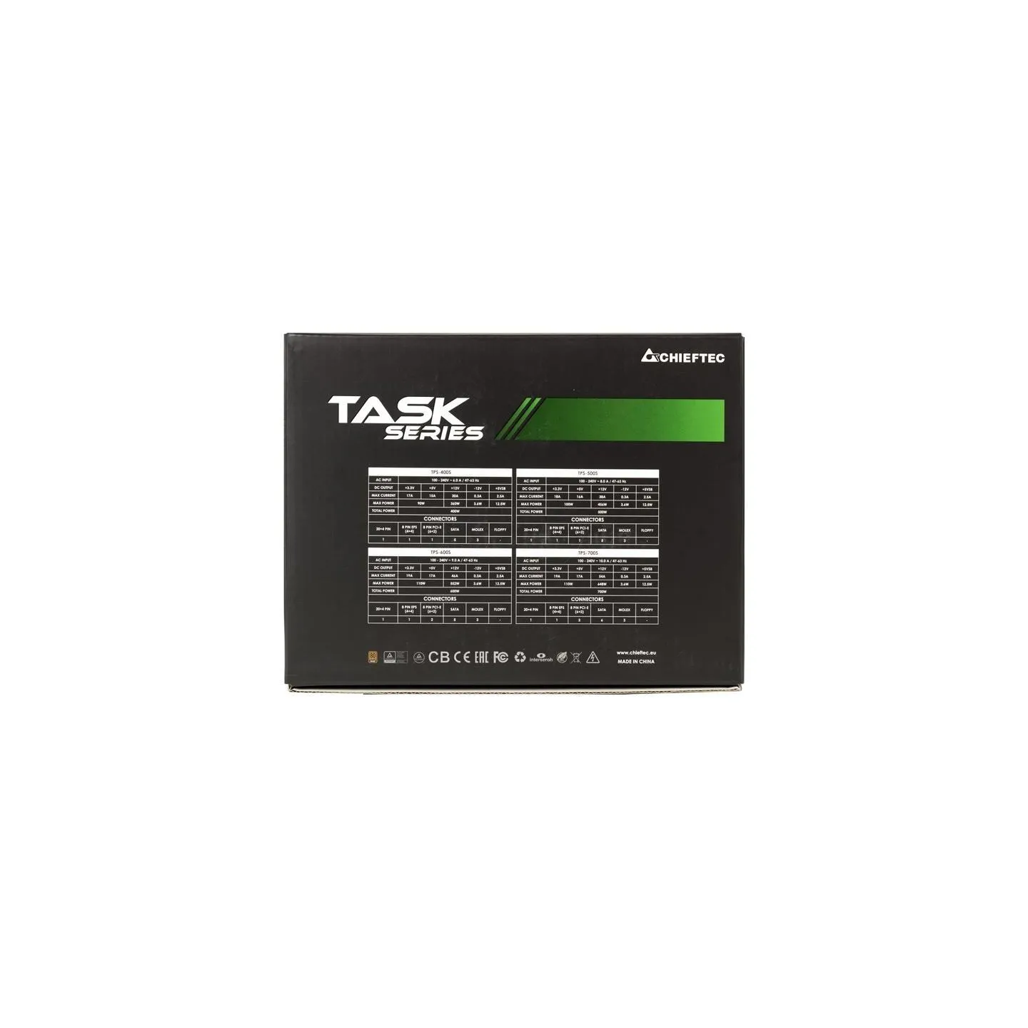 Chieftec Power Supply|CHIEFTEC|700 Watts|Efficiency 80 PLUS BRONZE|PFC Active|TPS-700S