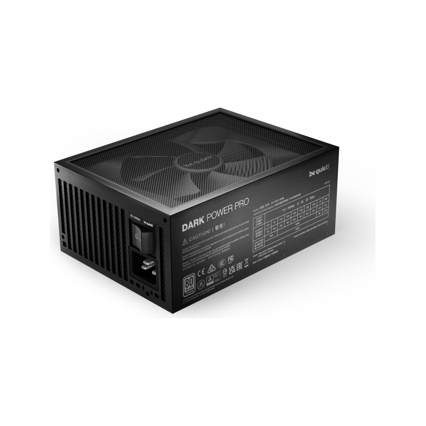 Be Quiet Power Supply|BE QUIET|1300 Watts|Peak Power 1400 Watts|Efficiency 80 PLUS TITANIUM|PFC Active|MTBF 100000 hours|BN331