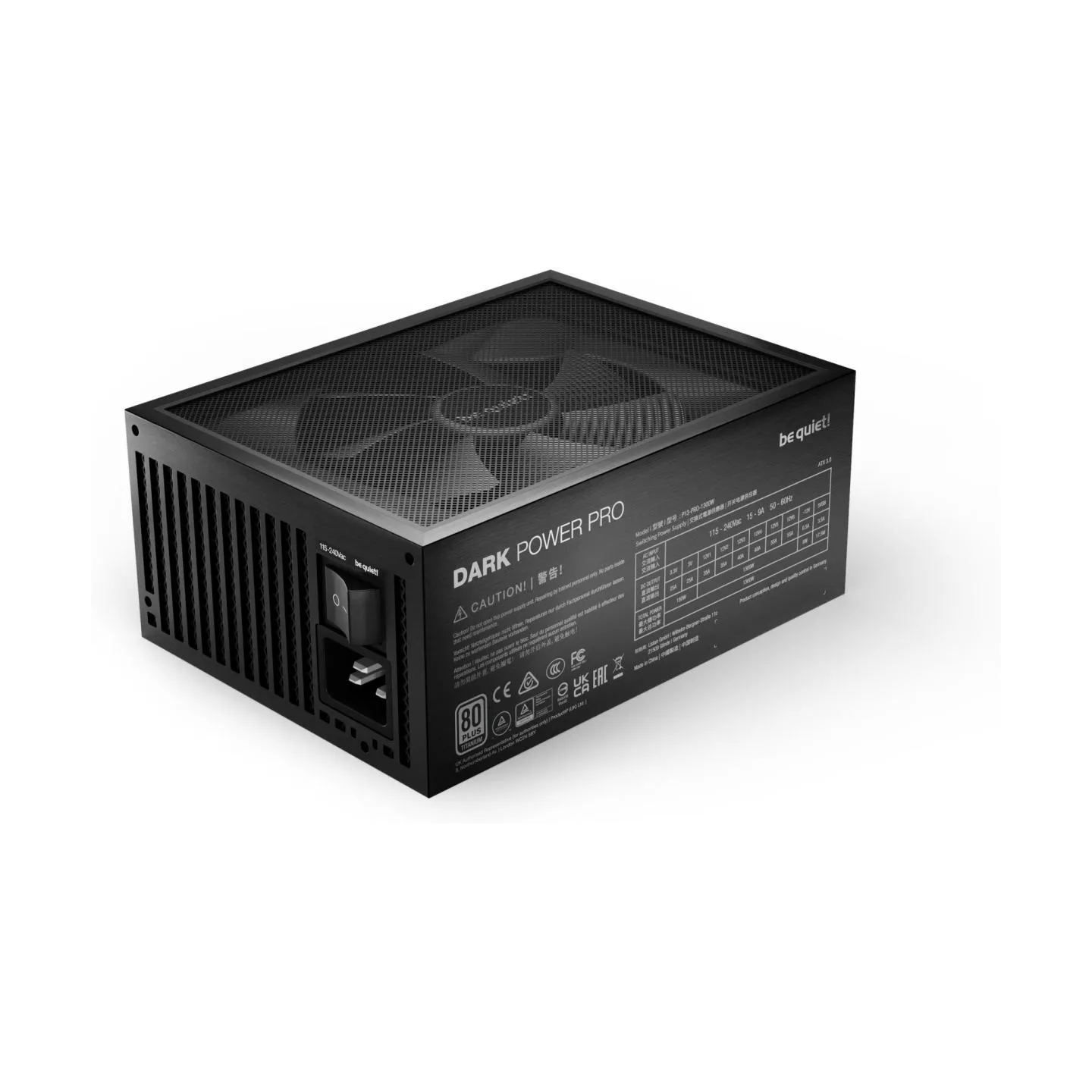 Be Quiet Power Supply|BE QUIET|1300 Watts|Peak Power 1400 Watts|Efficiency 80 PLUS TITANIUM|PFC Active|MTBF 100000 hours|BN331