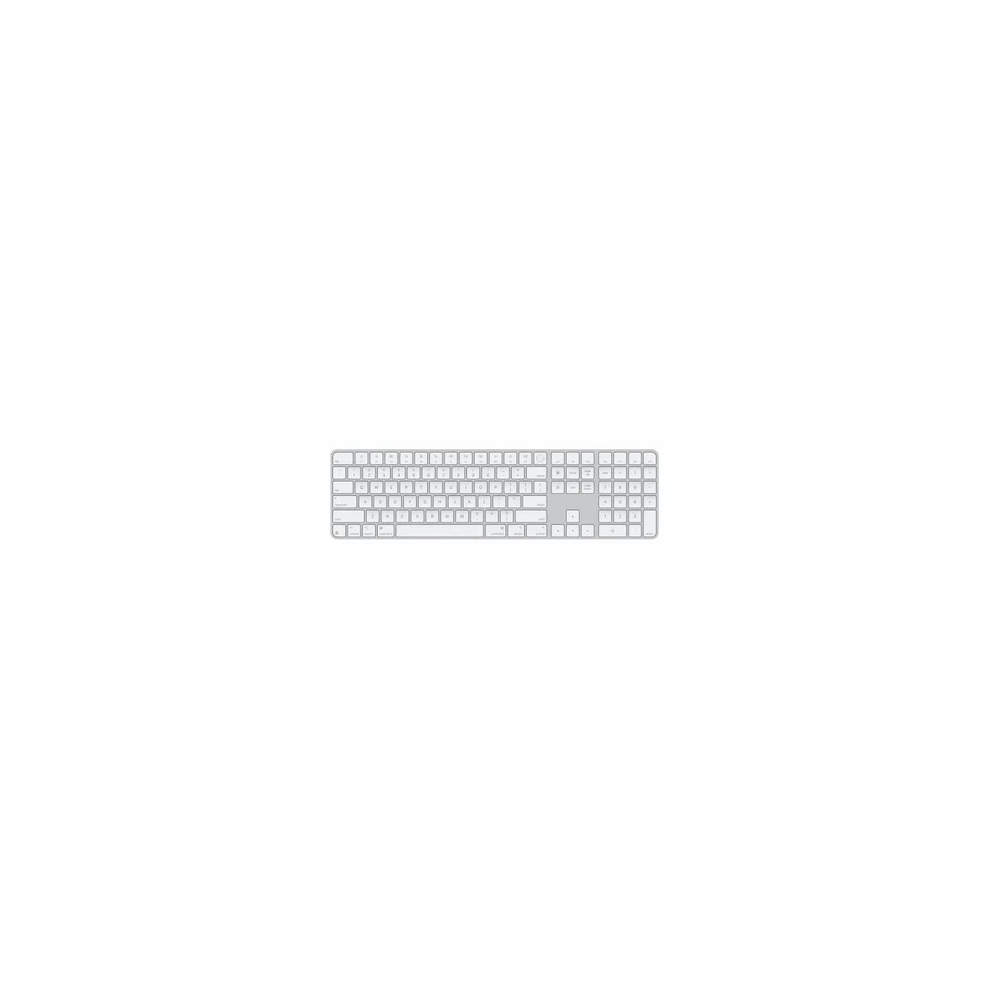 Apple Magic Keyboard with Touch ID and Numeric Keypad for Mac models with Apple silicon - US English - White Keys