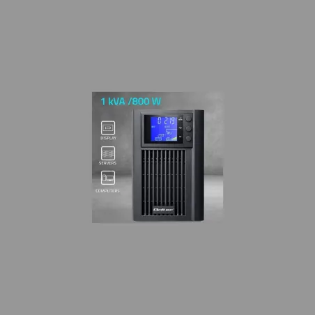 Qoltec Pure Sine Wave UPS 1kVA 800W AVR LCD