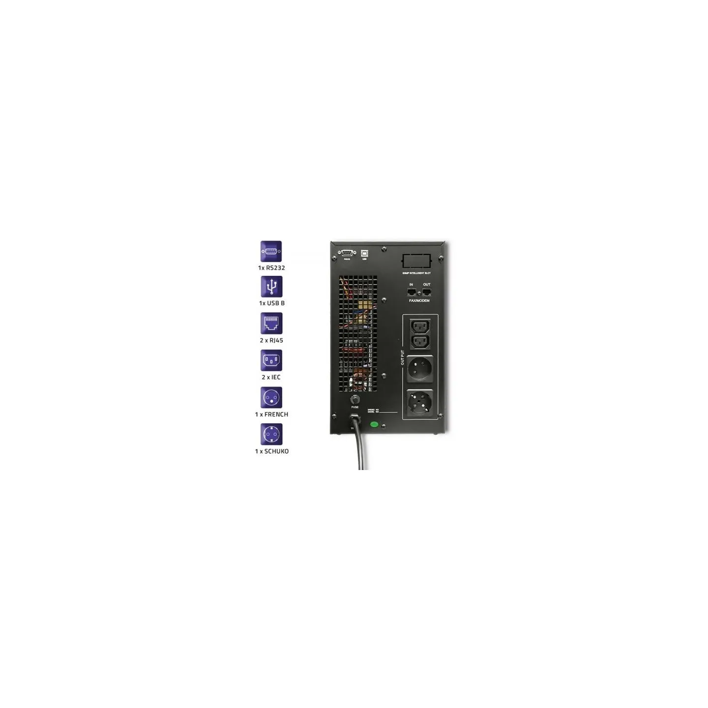 Qoltec 53043 UPS 3KVA 2.4kW