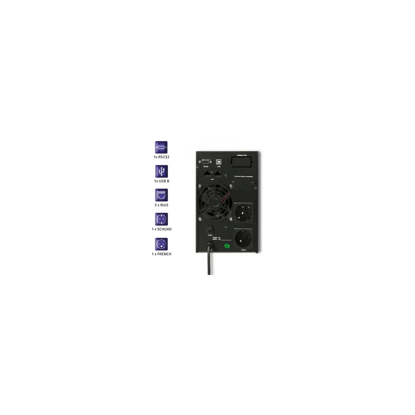 Qoltec 53042 UPS 1kVA 800W