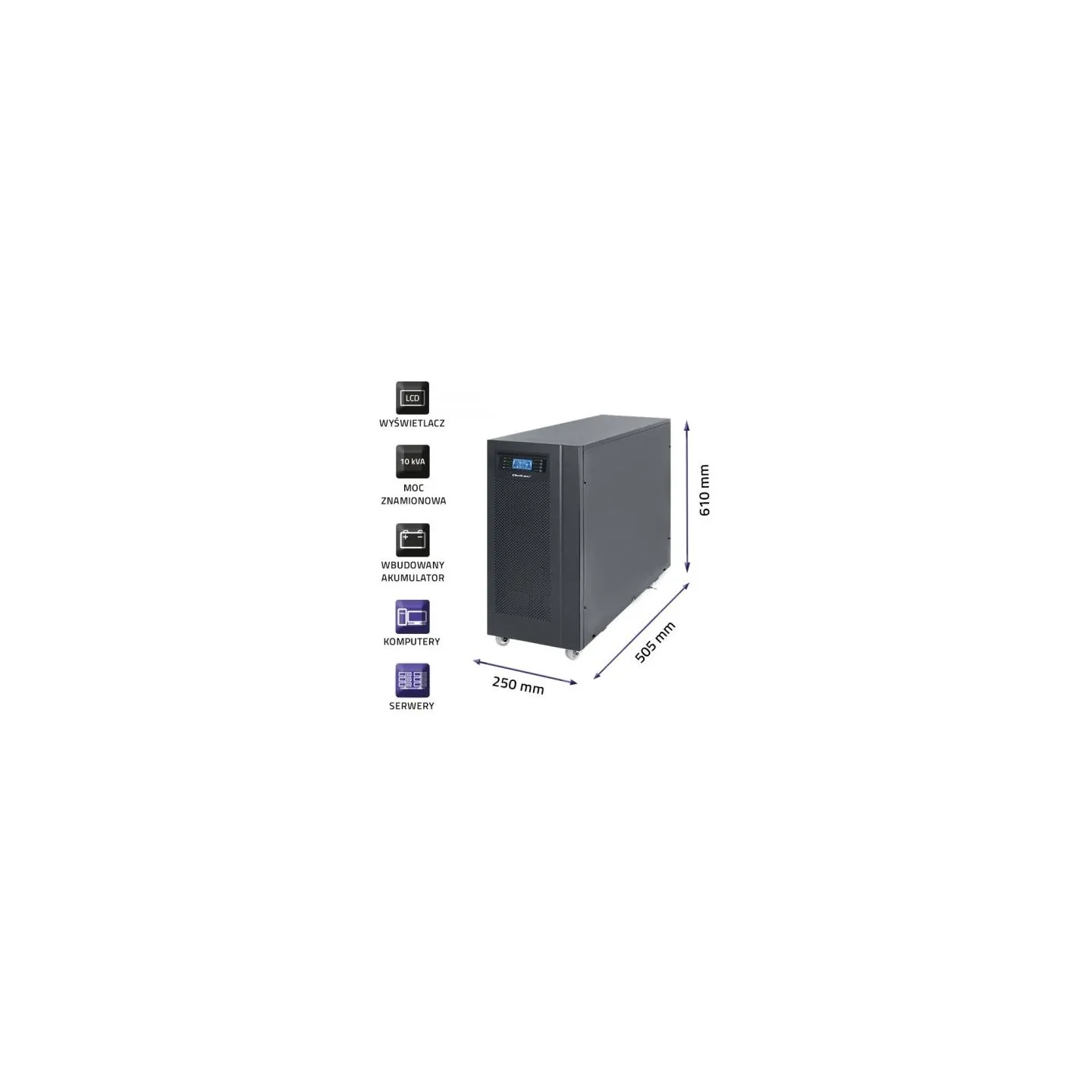 Qoltec 53044 UPS 10KVA 8kW