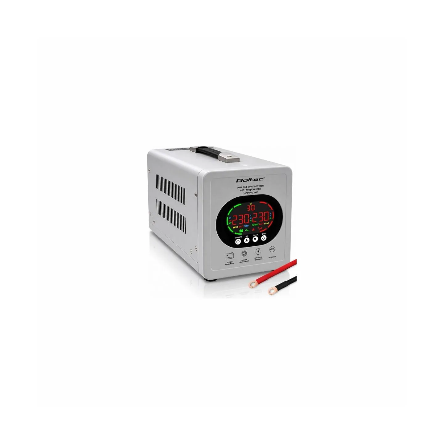Qoltec Pure Sine Wave UPS 1000VA 720W AVR LCD