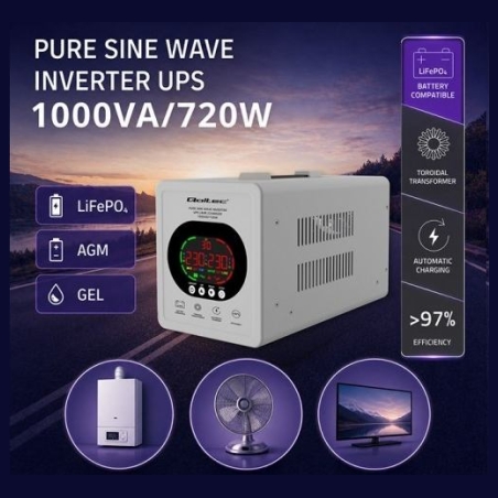 Qoltec Pure Sine Wave UPS 1000VA/720W