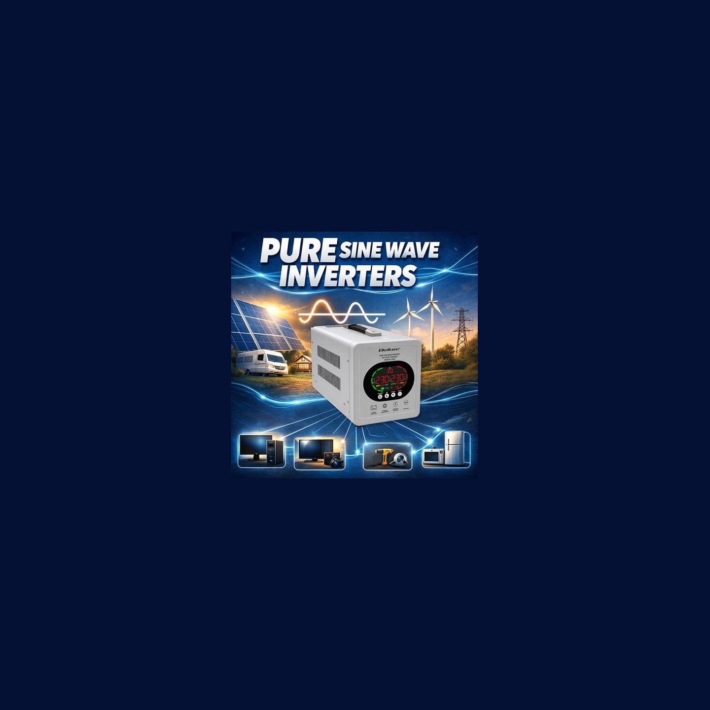 Qoltec Pure Sine Wave UPS 1000VA/720W