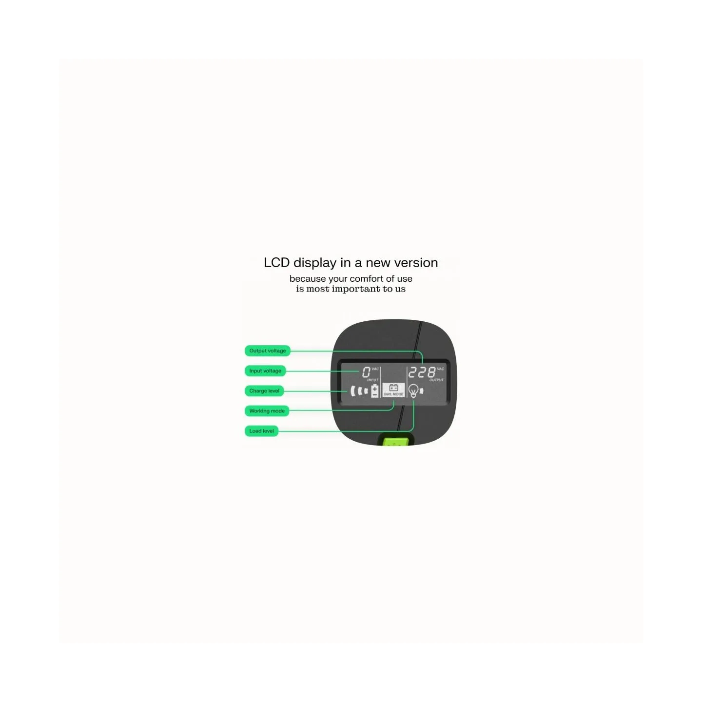 Green Cell UPS power supply 480W/750VA pure sine