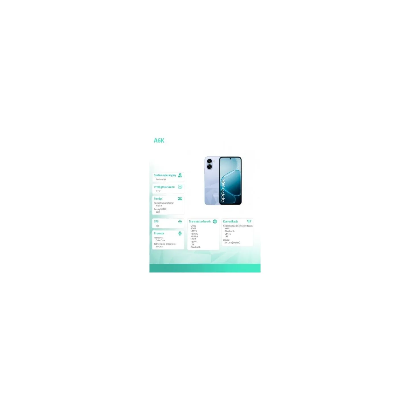 Oppo Smartphone A6k 4G 4/256GB CPH2891 light purple