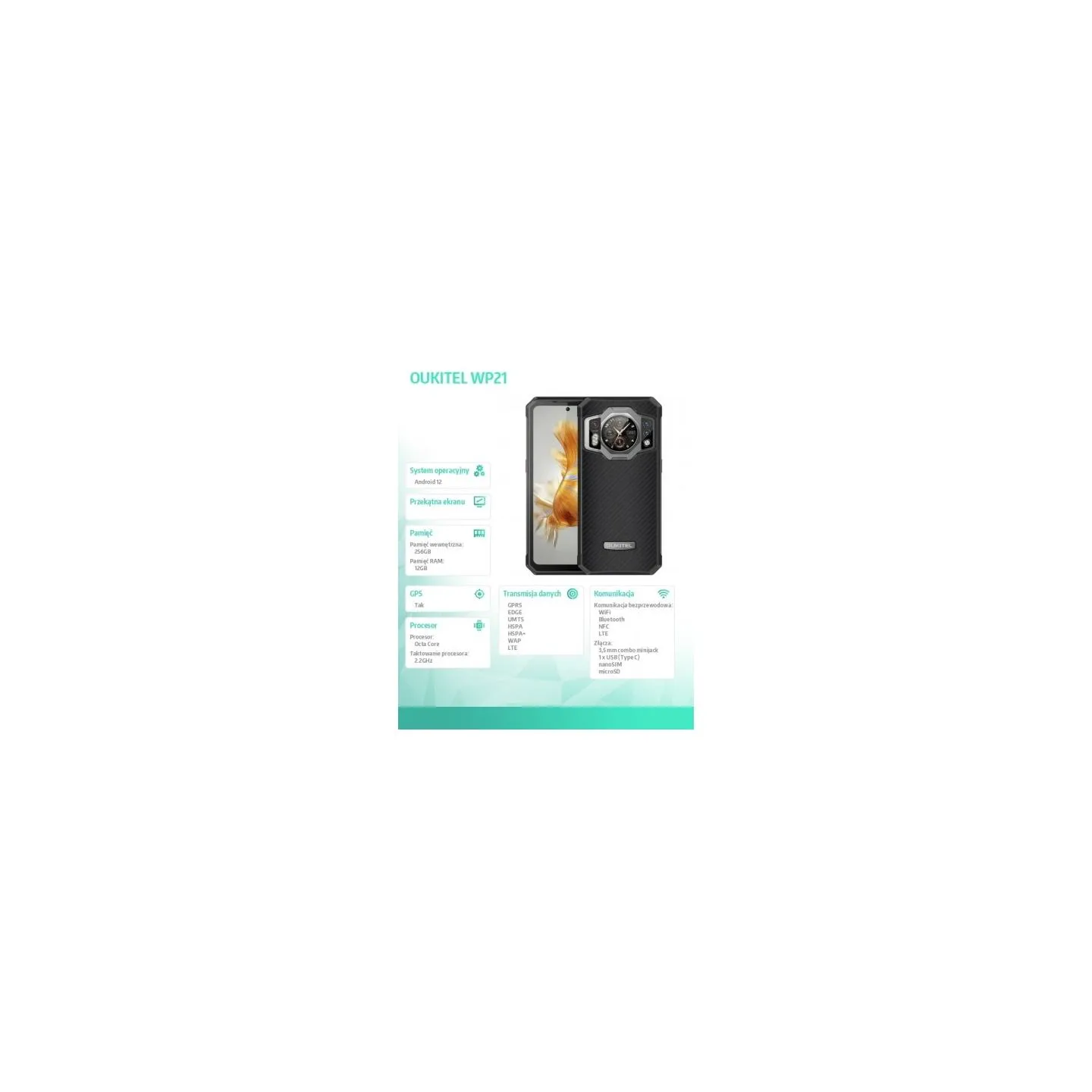 Oukitel Smartfon WP21 12/256GB black