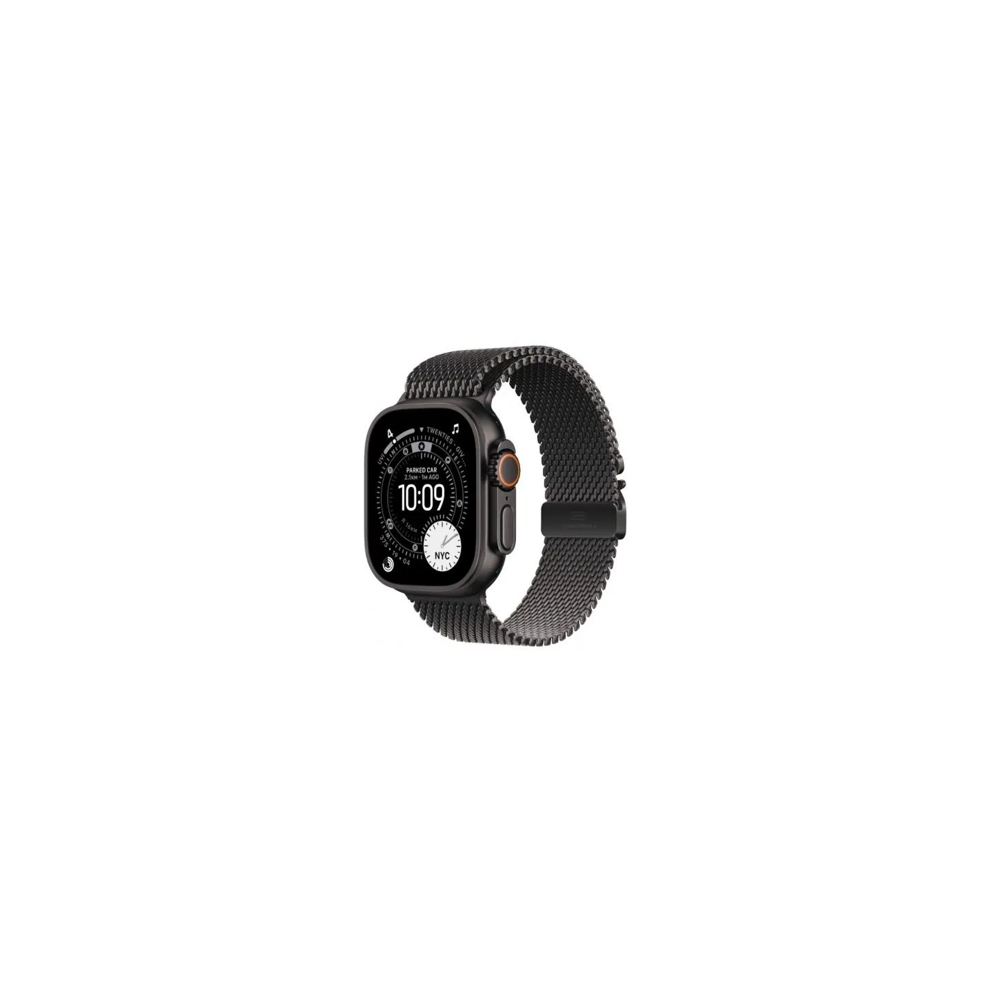 Apple Watch Ultra 3 GPS + Cellular 49mm Black Titanium Case with Black Titanium Milanese Loop - Medium
