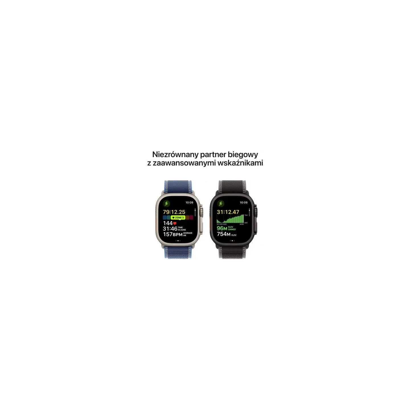 Apple Watch Ultra 3 GPS + Cellular 49mm Black Titanium Case with Black/Charcoal Trail Loop - M/L