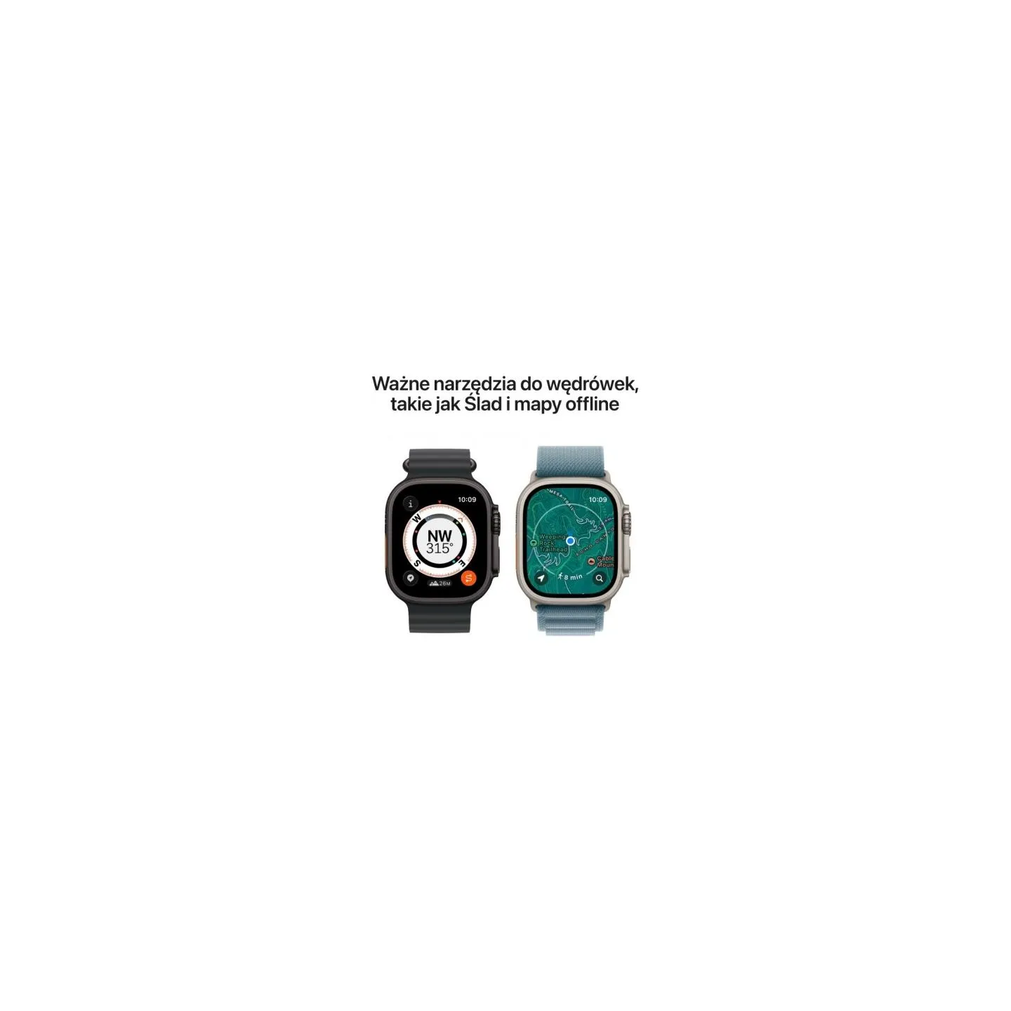 Apple Watch Ultra 3 GPS + Cellular 49mm Black Titanium Case with Black/Charcoal Trail Loop - M/L