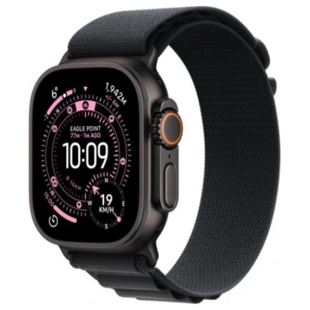Apple Watch Ultra 3 GPS + Cellular 49mm Black Titanium Case with Black Alpine Loop - Medium