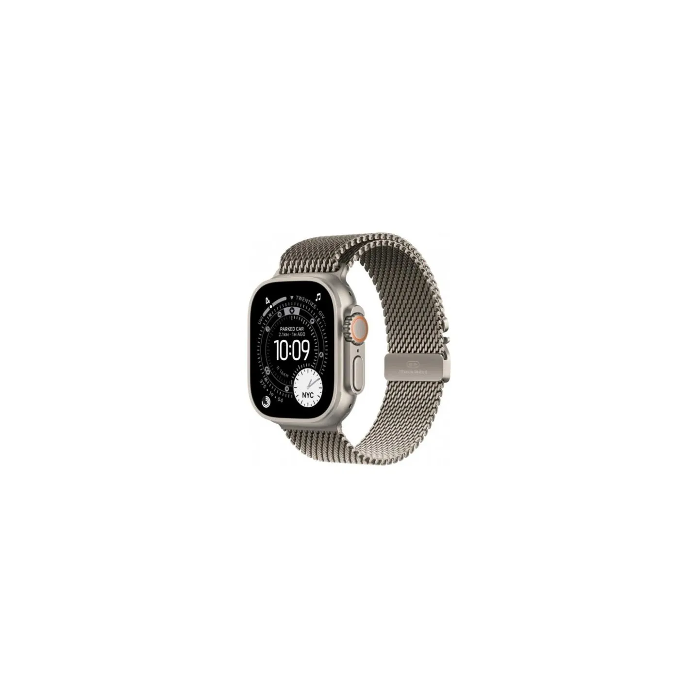Apple Watch Ultra 3 GPS + Cellular 49mm Natural Titanium Case with Natural Titanium Milanese Loop - Small