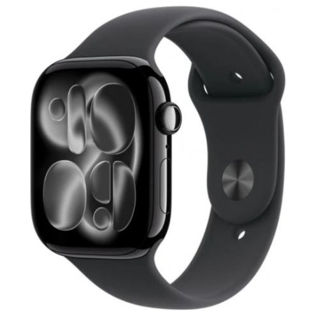 Apple Watch Series 11 GPS + Cellular 42mm Natural Titanium Case with Stone Grey Sport Band - S/M