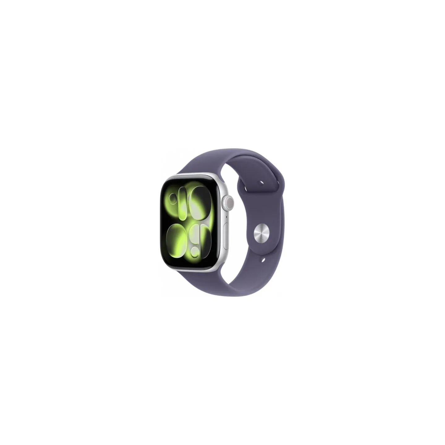 Apple Watch Series 11 GPS 46mm Silver Aluminium Case with Purple Fog Sport Band - M/L