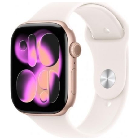Apple Watch Series 11 GPS 42mm Rose Gold Aluminium Case with Light Blush Sport Band - S/M