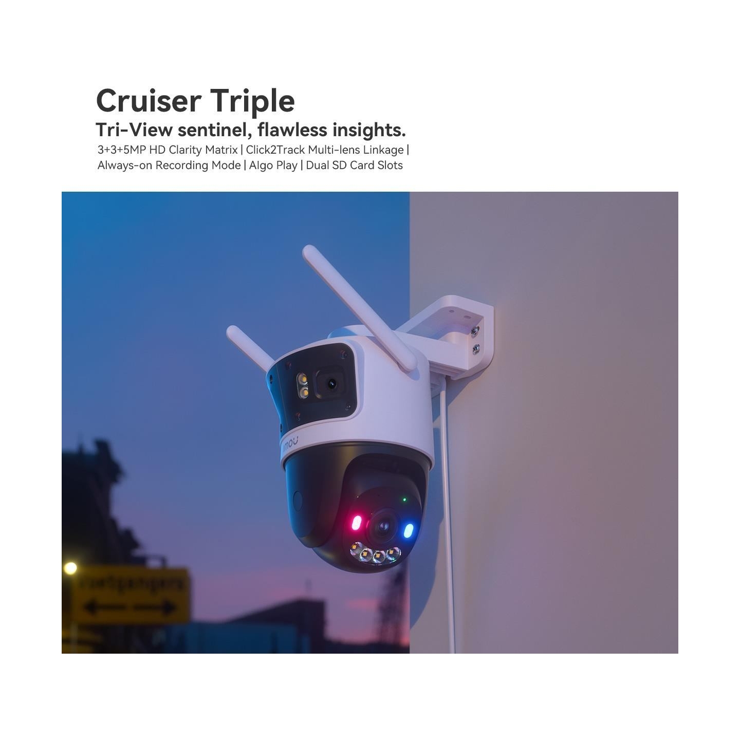 Imou WRL CAMERA 3MP CRUISER TRIPLE/IPC-S7UP-11M0WED IMOU