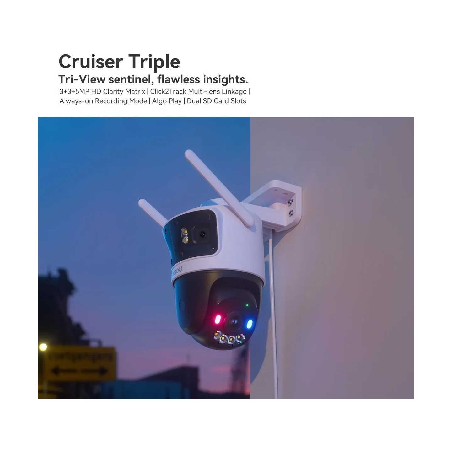 Imou WRL CAMERA 3MP CRUISER TRIPLE/IPC-S7UP-11M0WED IMOU