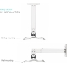 Onkron PROJECTOR ACC MOUNT/WHITE K5A-W ONKRON
