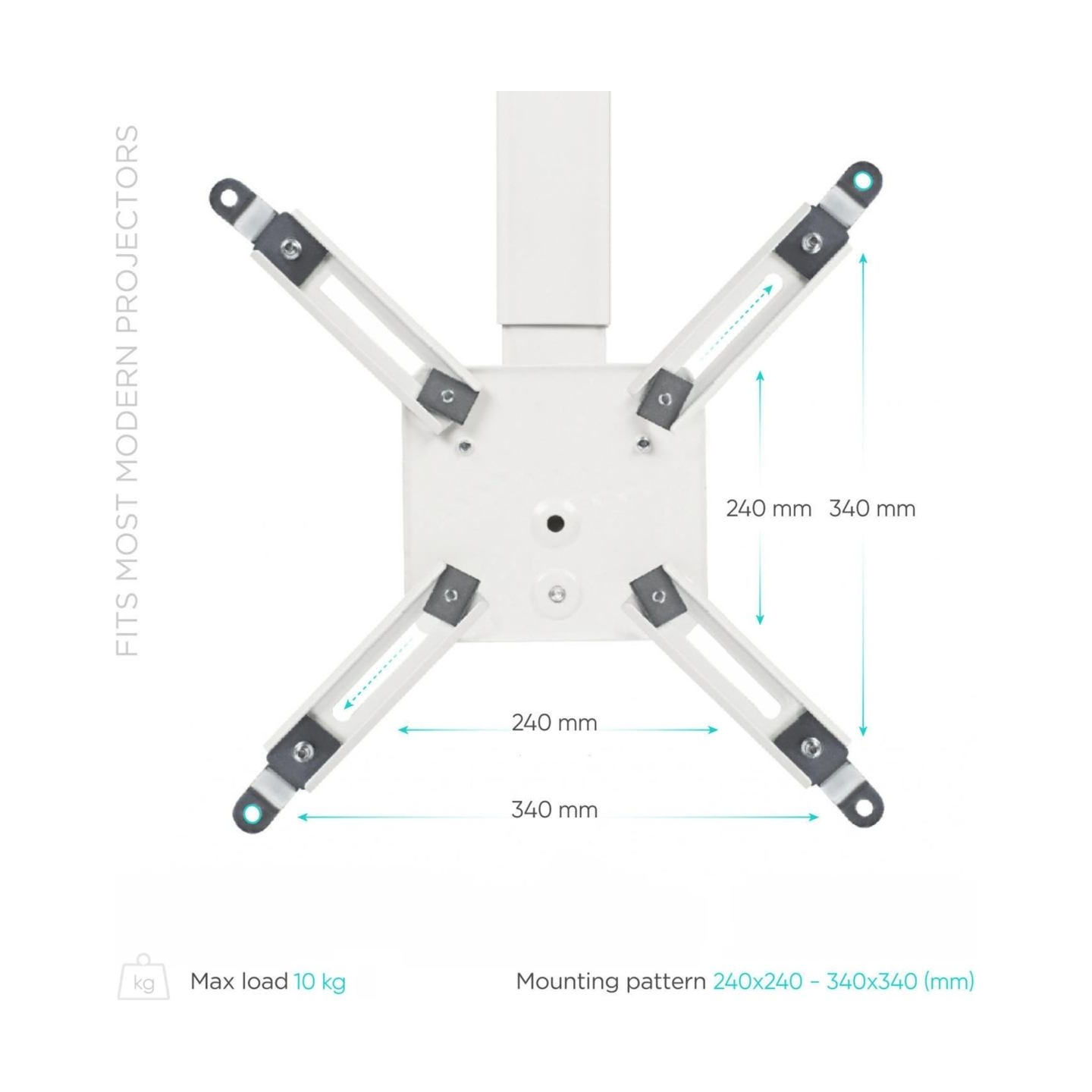 Onkron PROJECTOR ACC MOUNT/WHITE K5A-W ONKRON
