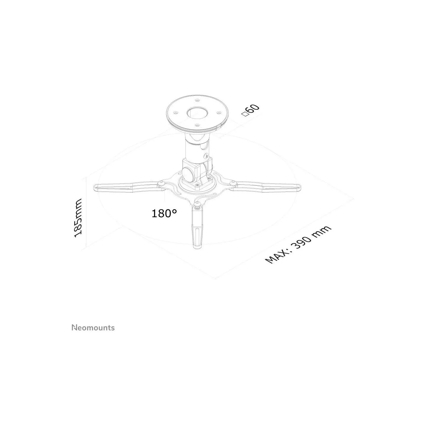 Neomounts PROJECTOR ACC CEILING MOUNT/18.5CM BEAMER-C50 NEOMOUNTS