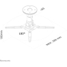 Neomounts NEWSTAR PROJECTOR CEILING MOUNT (HEIGHT: 19 CM) 10 KG BLACK