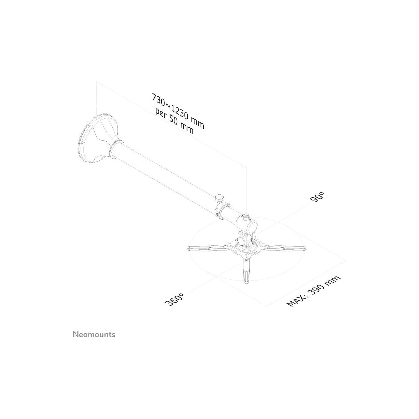 Neomounts PROJECTOR ACC WALL MOUNT/BEAMER-W100SILVER NEOMOUNTS