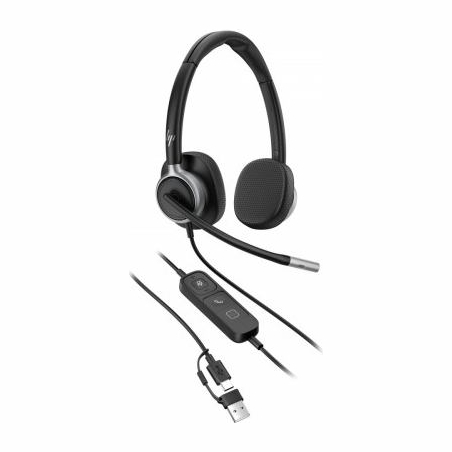 Poly Headphone Mission 625 Stereo Leatherette C01C6AA#AC