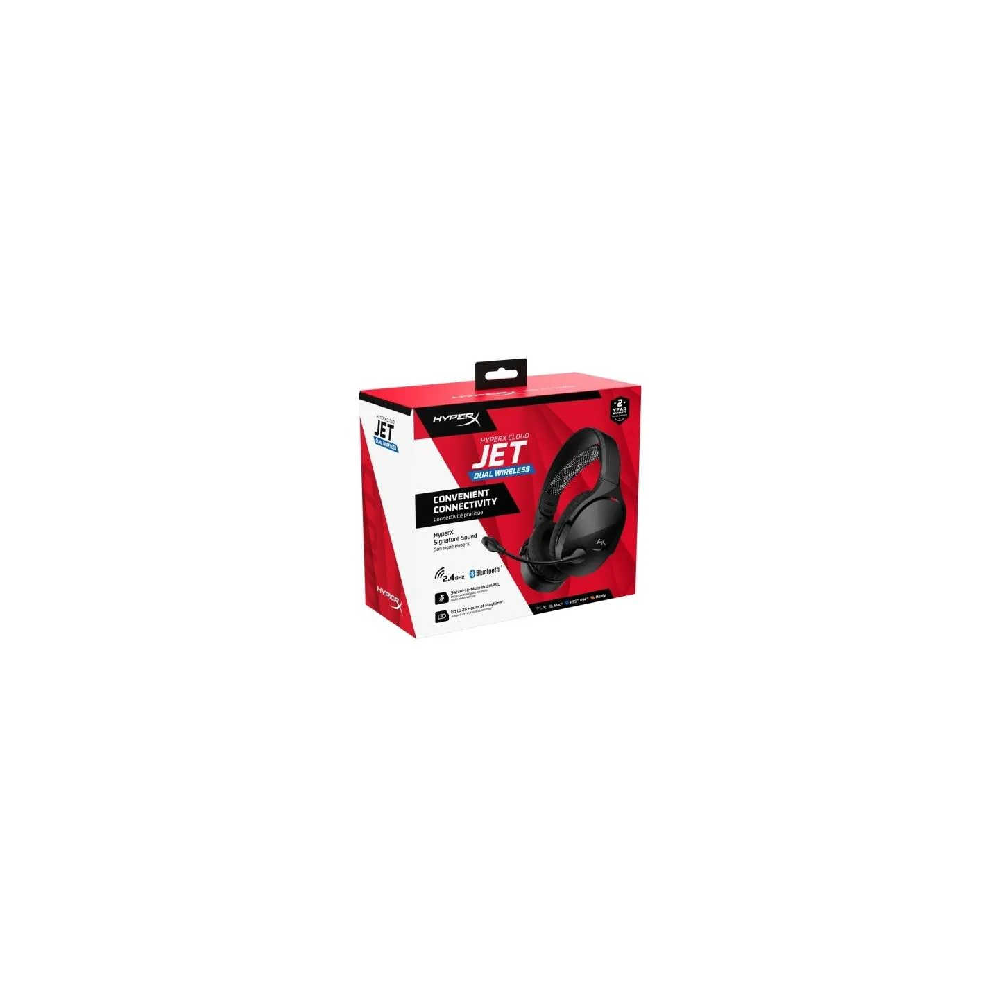 Hyperx Headset HyperX Cloud Jet Wireless Black Gaming AJ0T1AA