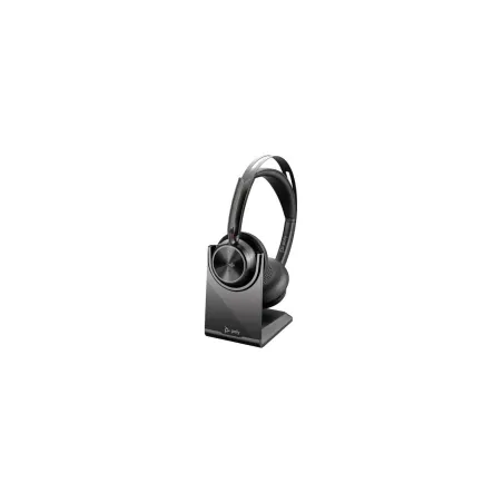 Poly Voyager Focus 2 Microsoft Teams Certified USB-C-C Headset +USB-C/A Adapter +Charging Stand 9T9J6AA