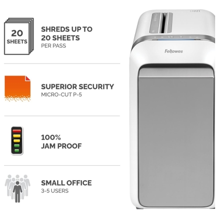 Fellowes SHREDDER POWERSHRED LX221/WHITE 5050501 FELLOWES