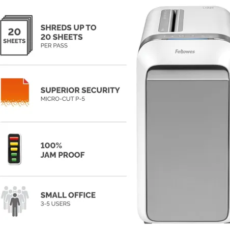 Fellowes SHREDDER POWERSHRED LX221/WHITE 5050501 FELLOWES