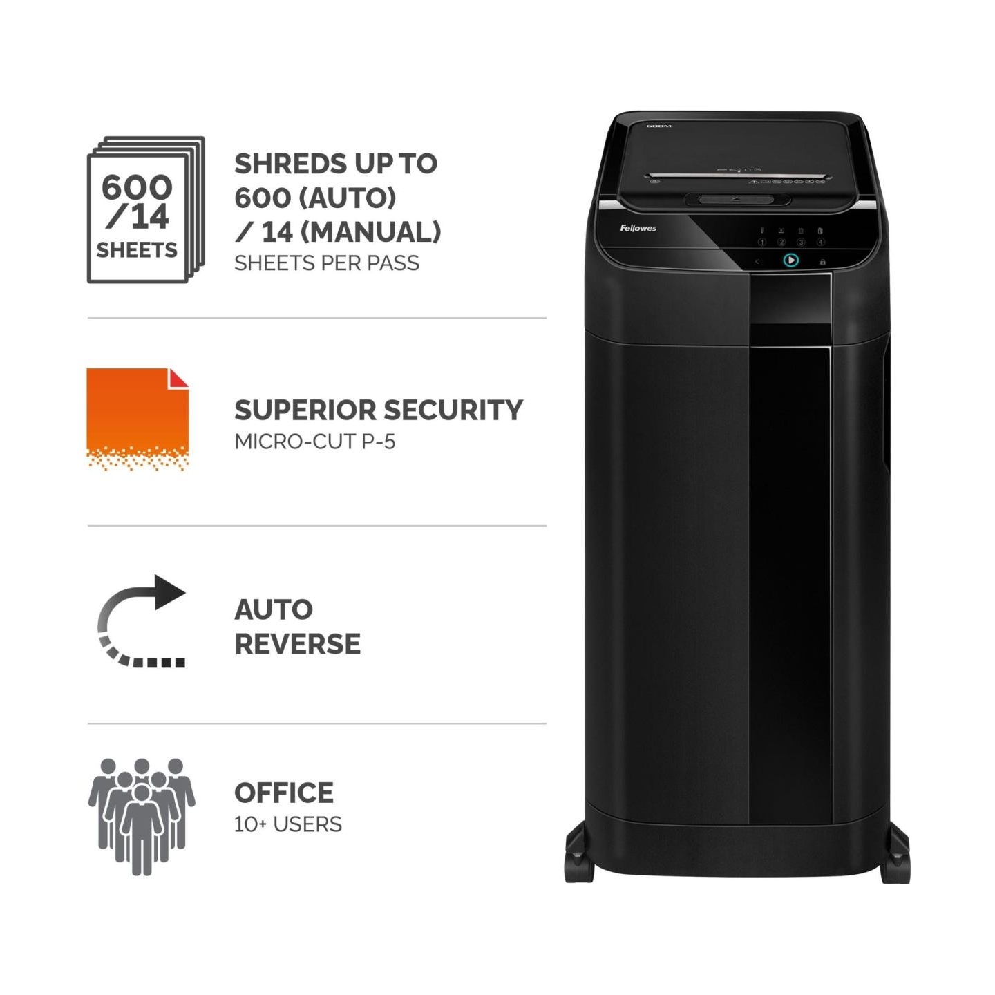 Fellowes SHREDDER AUTOMAX 600M/4657401 FELLOWES