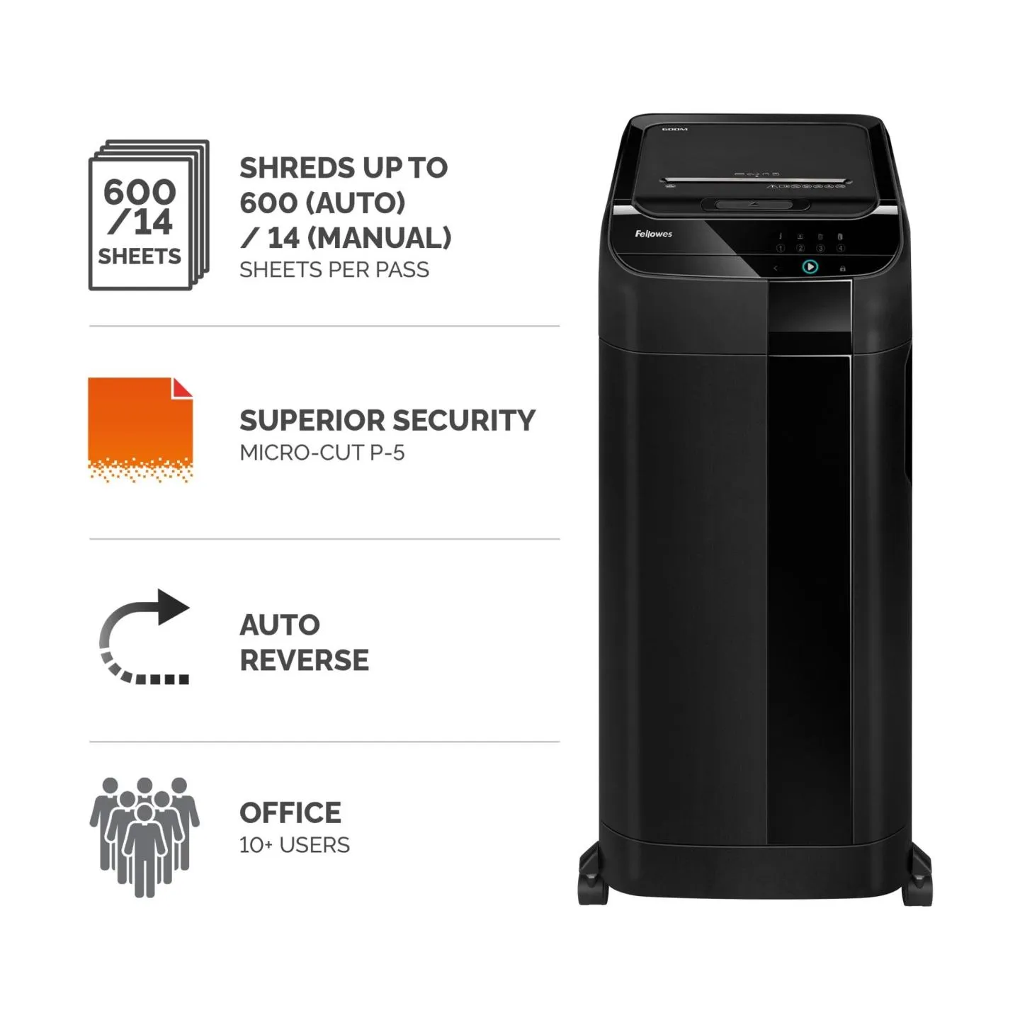 Fellowes SHREDDER AUTOMAX 600M/4657401 FELLOWES