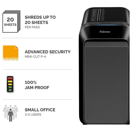 Fellowes SHREDDER POWERSHRED LX220/BLACK 5502601 FELLOWES
