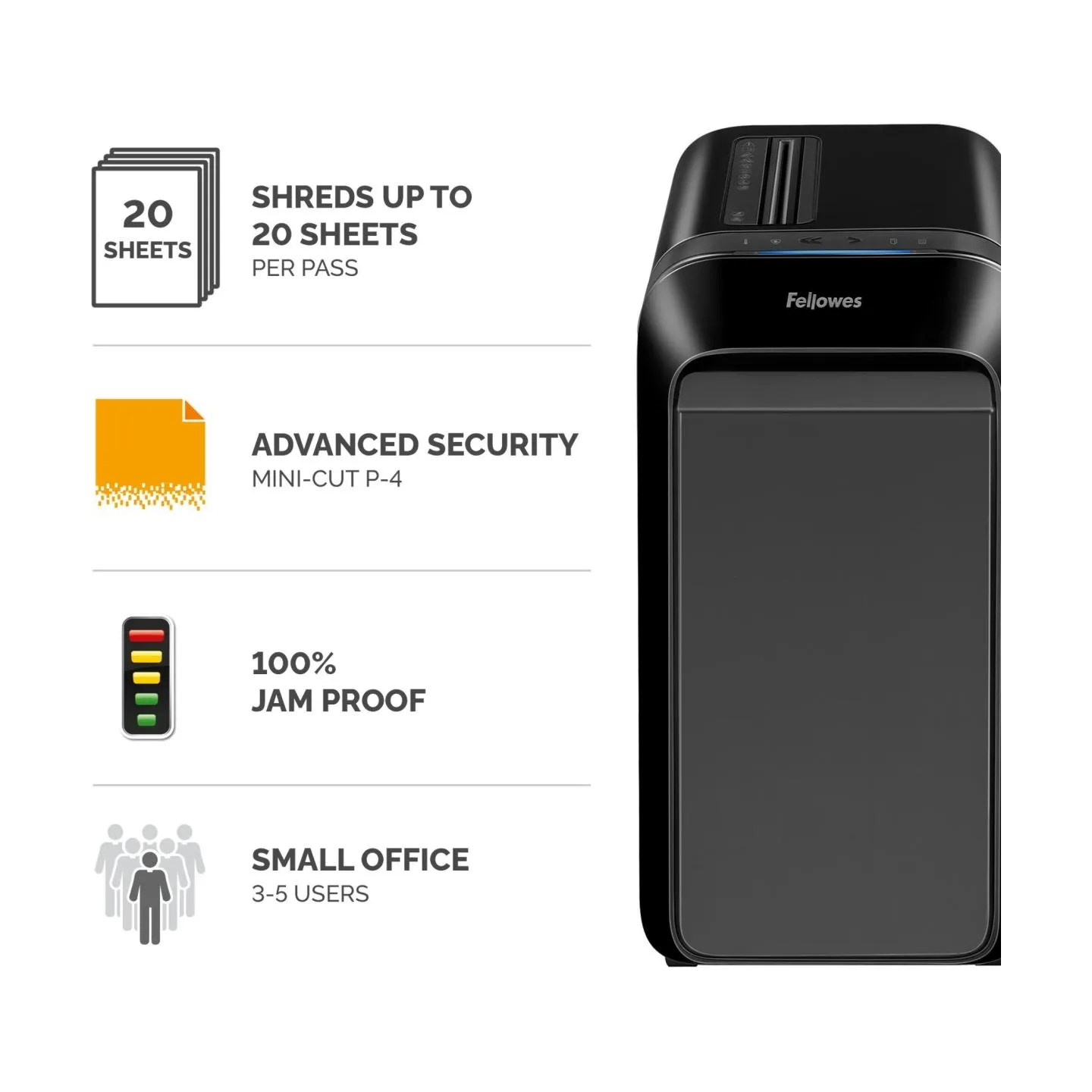 Fellowes SHREDDER POWERSHRED LX220/BLACK 5502601 FELLOWES